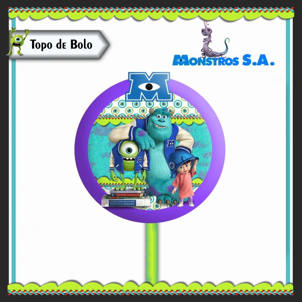 Arquivo de Corte Topo de Bolo - Monstros SA