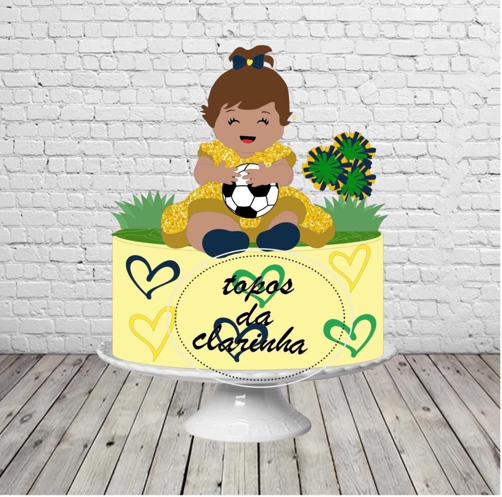 Arquivo de Corte Topo de Bolo - Copa do Mundo / Hexa