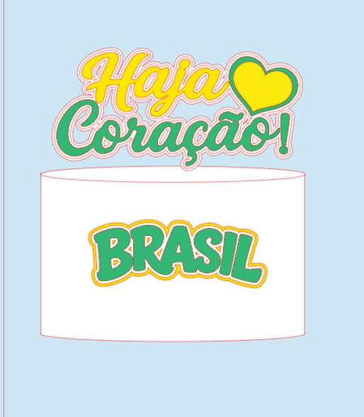 Arquivo de Corte Topo de Bolo - Copa do Mundo / Hexa