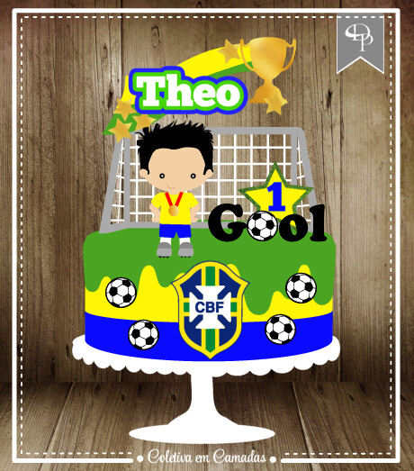 Arquivo de Corte Topo de Bolo - Copa do Mundo / Hexa