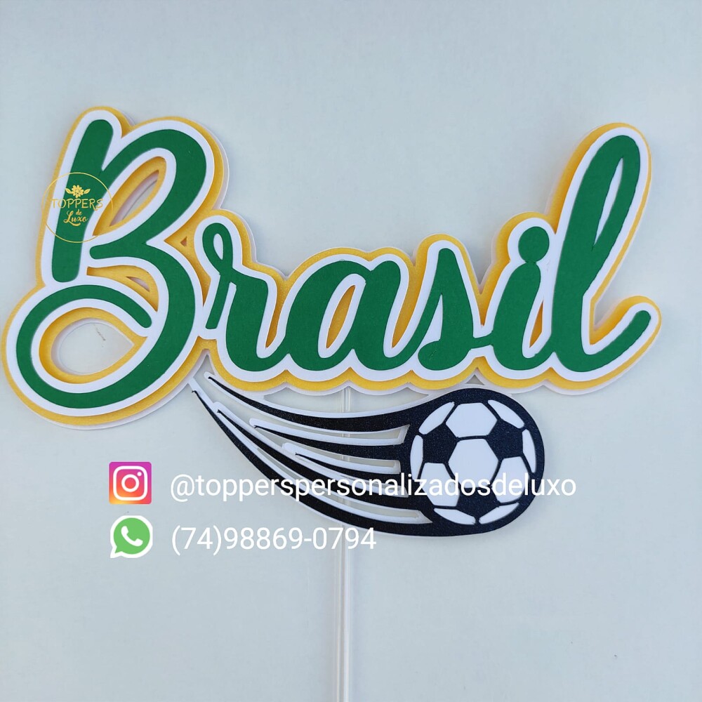 Arquivo de Corte Topo de Bolo - Copa do Mundo / Hexa