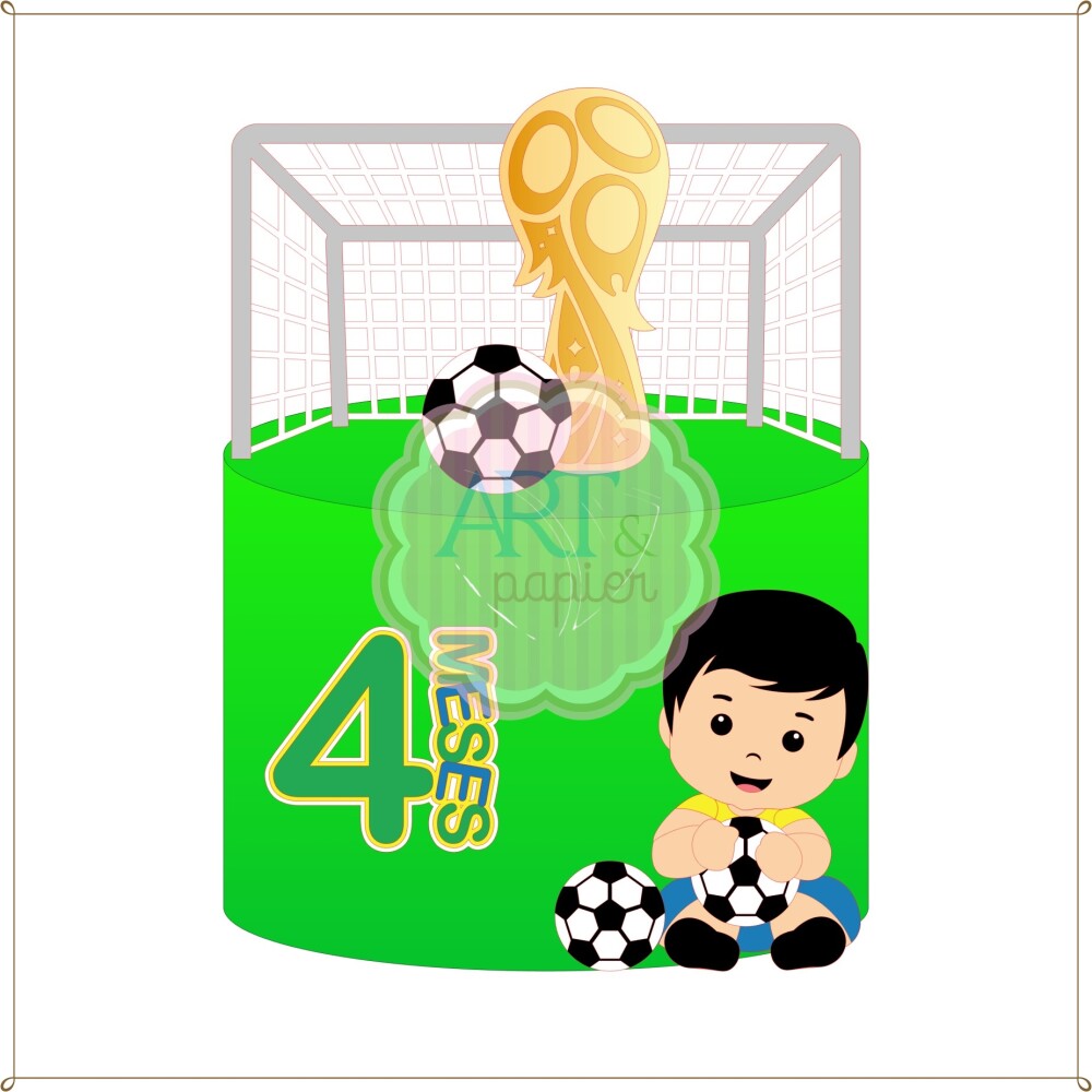 Arquivo de Corte Topo de Bolo - Copa do Mundo / Hexa