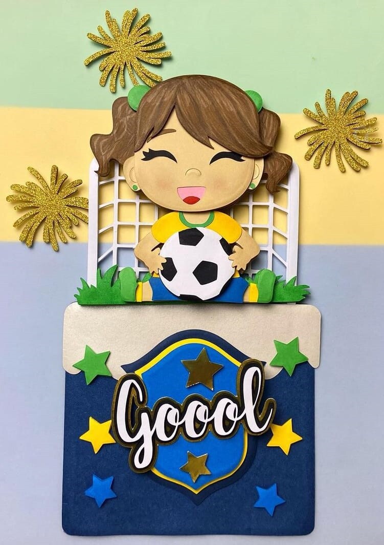 Arquivo de Corte Topo de Bolo - Copa do Mundo / Hexa
