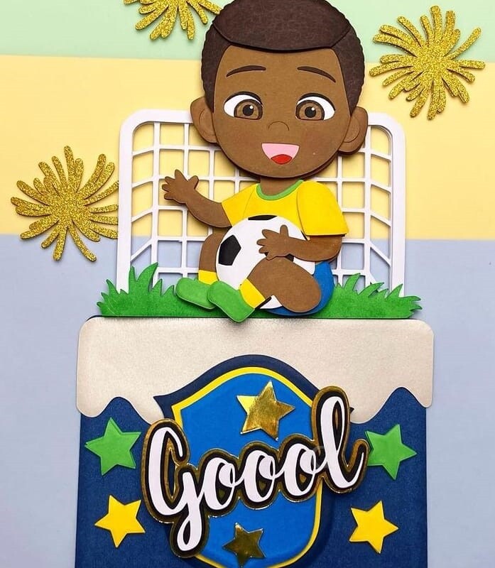 Arquivo de Corte Topo de Bolo - Copa do Mundo / Hexa