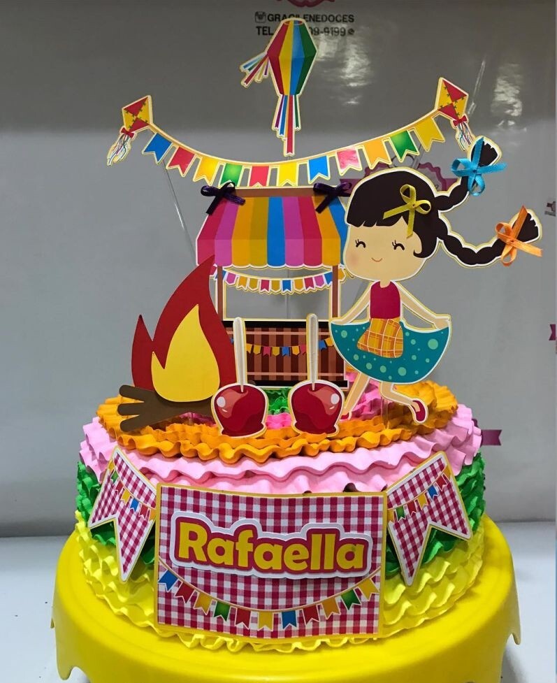 Arquivo de Corte Topo de Bolo - Festa Junina / Arraiá