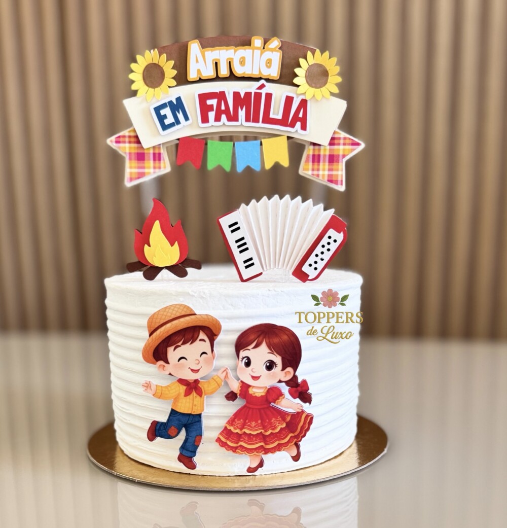 Arquivo de Corte Topo de Bolo - Festa Junina / Arraiá