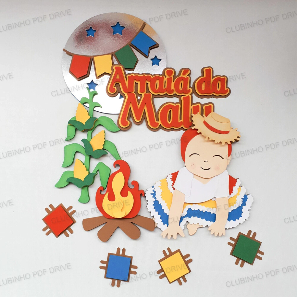Arquivo de Corte Topo de Bolo - Festa Junina / Arraiá