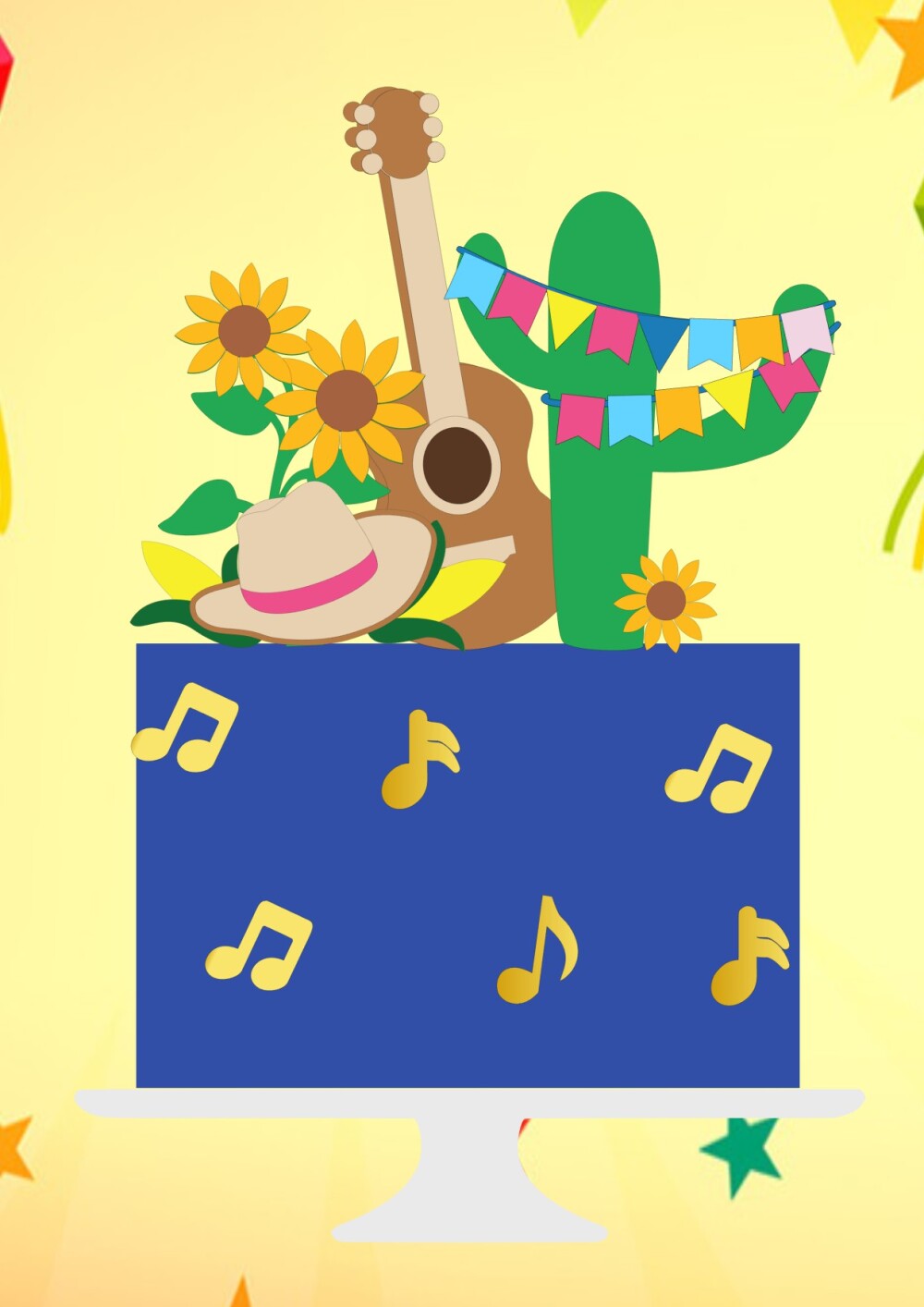 Arquivo de Corte Topo de Bolo - Festa Junina / Arraiá