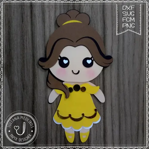 Arquivo de Corte Topo de Bolo - A Bela e a Fera