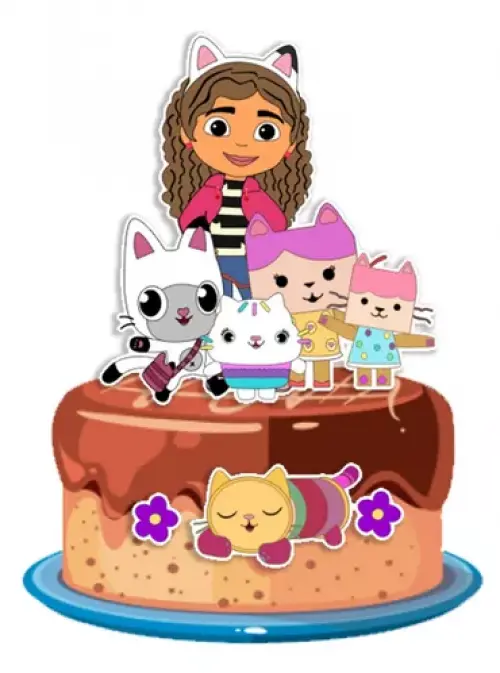 Arquivo de Corte Topo de Bolo - A Casa Mágica da Gabby