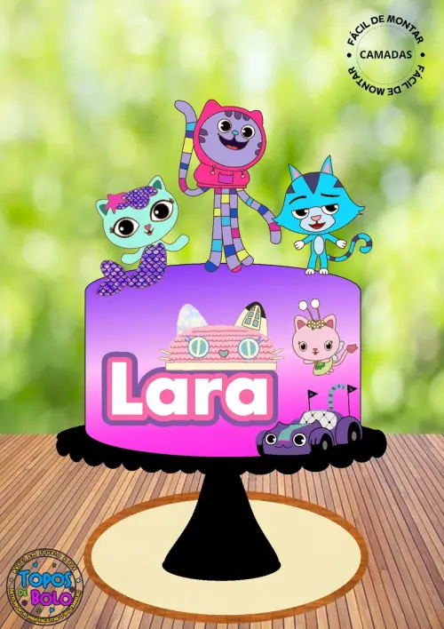 Arquivo de Corte Topo de Bolo - A Casa Mágica da Gabby