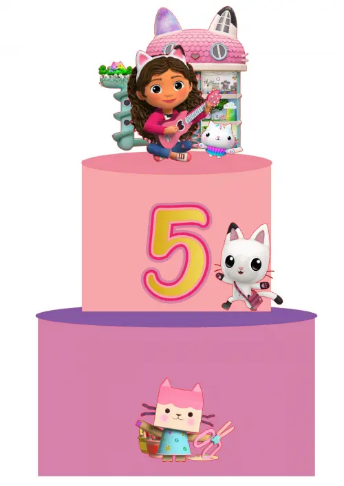 Arquivo de Corte Topo de Bolo - A Casa Mágica da Gabby