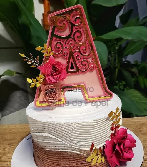 Arquivo de Corte Topo de Bolo - Alfabeto