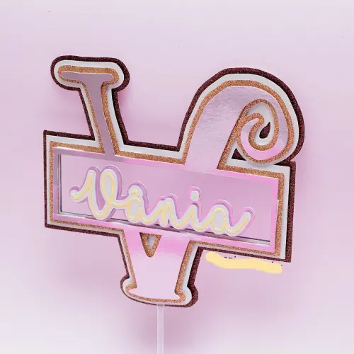 Arquivo de Corte Topo de Bolo - Alfabeto