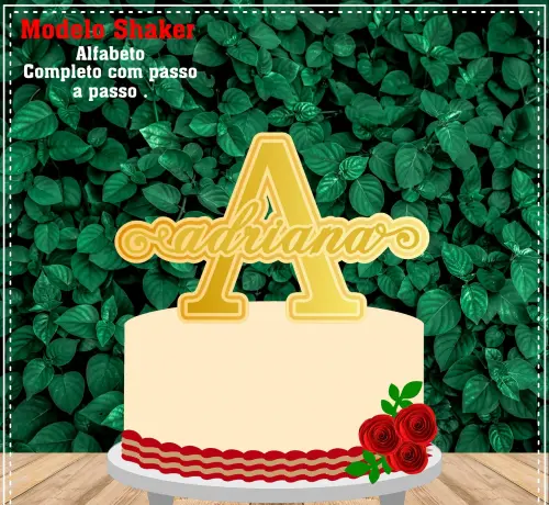 Arquivo de Corte Topo de Bolo - Alfabeto