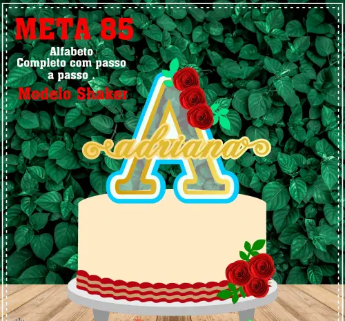 Arquivo de Corte Topo de Bolo - Alfabeto