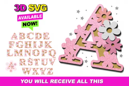 Arquivo de Corte Topo de Bolo - Alfabeto