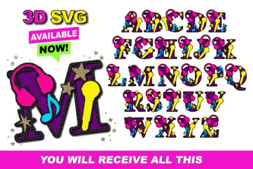 Arquivo de Corte Topo de Bolo - Alfabeto