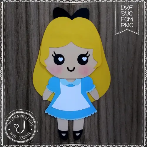 Arquivo de Corte Topo de Bolo - Alice