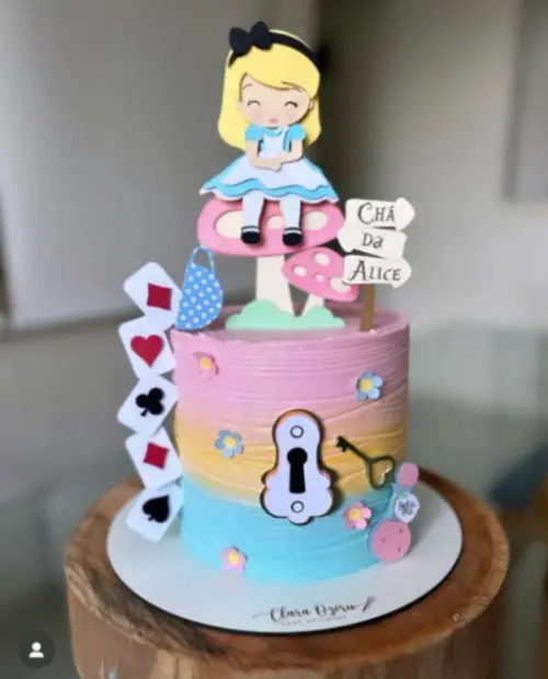 Arquivo de Corte Topo de Bolo - Alice