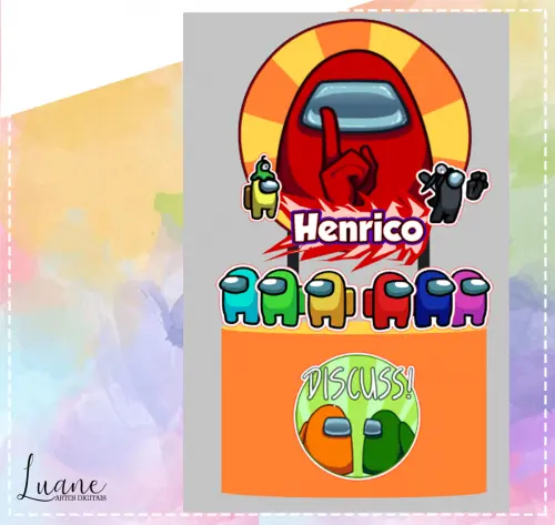 Arquivo de Corte Topo de Bolo - Among Us