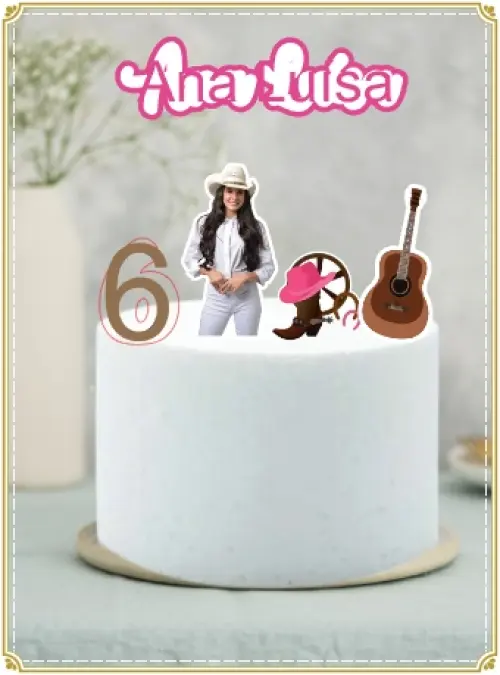 Arquivo de Corte Topo de Bolo - Ana Castela