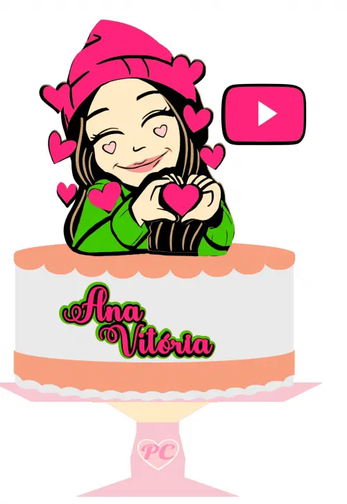 Arquivo de Corte Topo de Bolo - Ana Vitória