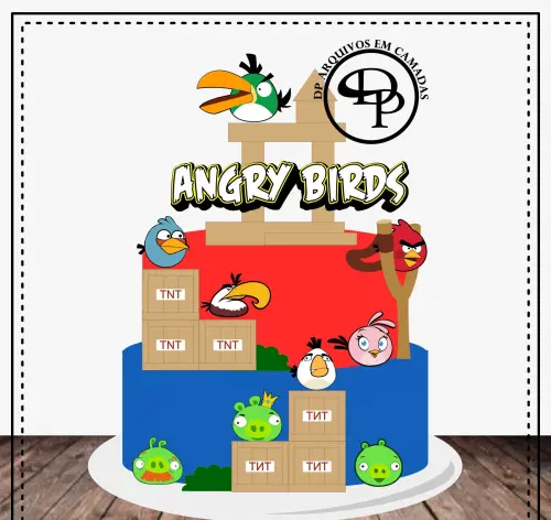 Arquivo de Corte Topo de Bolo - Angry Birds