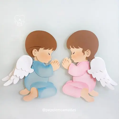 Arquivo de Corte Topo de Bolo - Anjinho