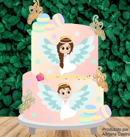 Arquivo de Corte Topo de Bolo - Anjinho