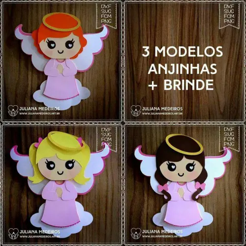 Arquivo de Corte Topo de Bolo - Anjinho