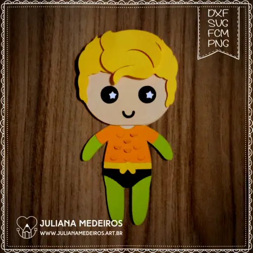 Arquivo de Corte Topo de Bolo - Aquaman