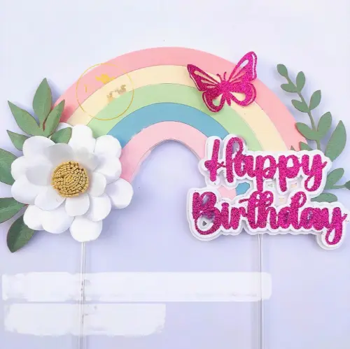 Arquivo de Corte Topo de Bolo - Arco Íris