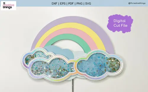 Arquivo de Corte Topo de Bolo - Arco Íris