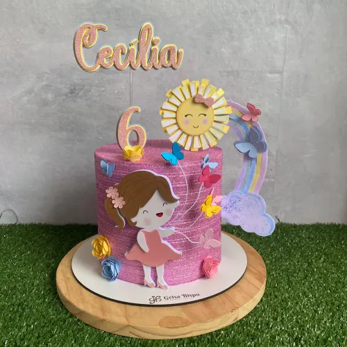 Arquivo de Corte Topo de Bolo - Arco Íris