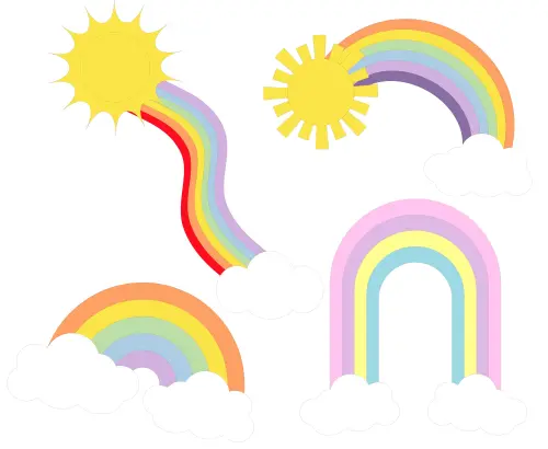 Arquivo de Corte Topo de Bolo - Arco Íris