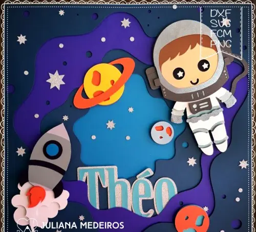 Arquivo de Corte Topo de Bolo - Astronauta