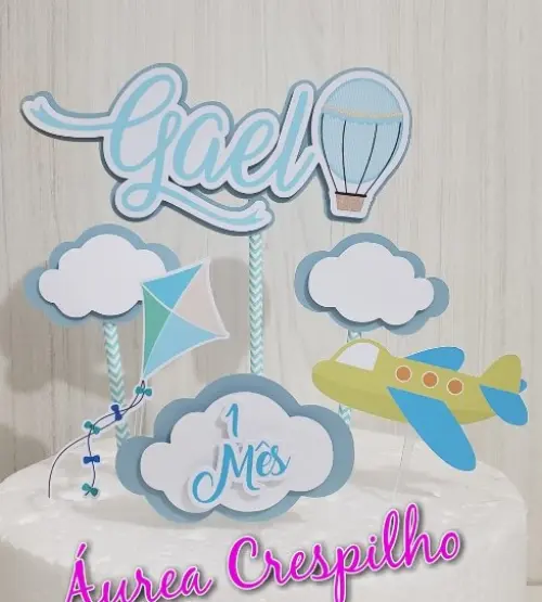 Arquivo de Corte Topo de Bolo - Aviador