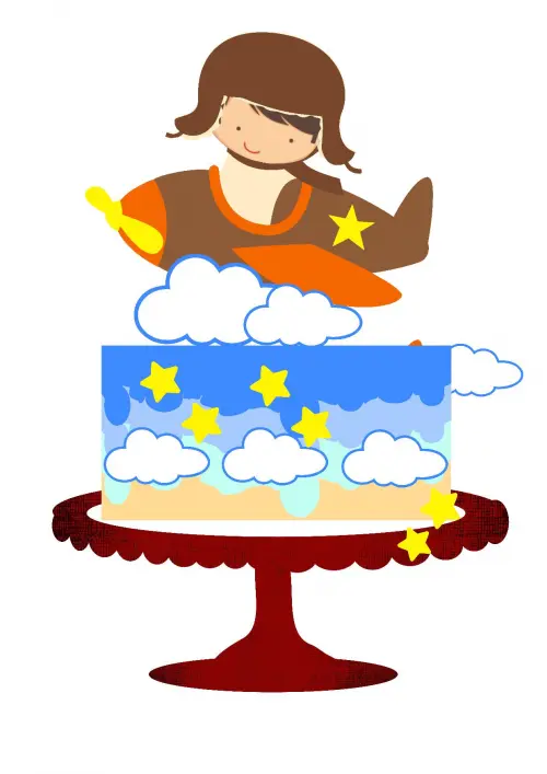 Arquivo de Corte Topo de Bolo - Aviador