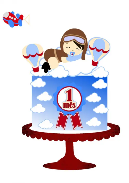 Arquivo de Corte Topo de Bolo - Aviador