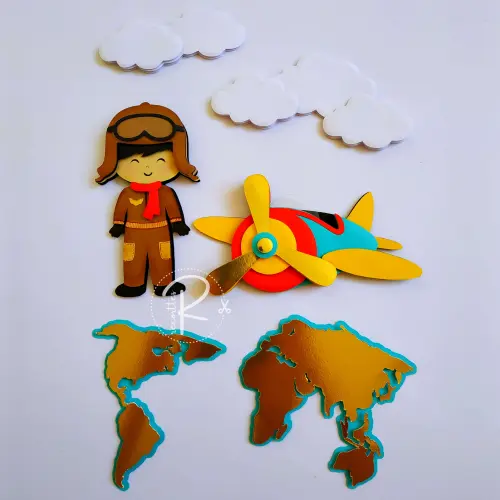 Arquivo de Corte Topo de Bolo - Aviador