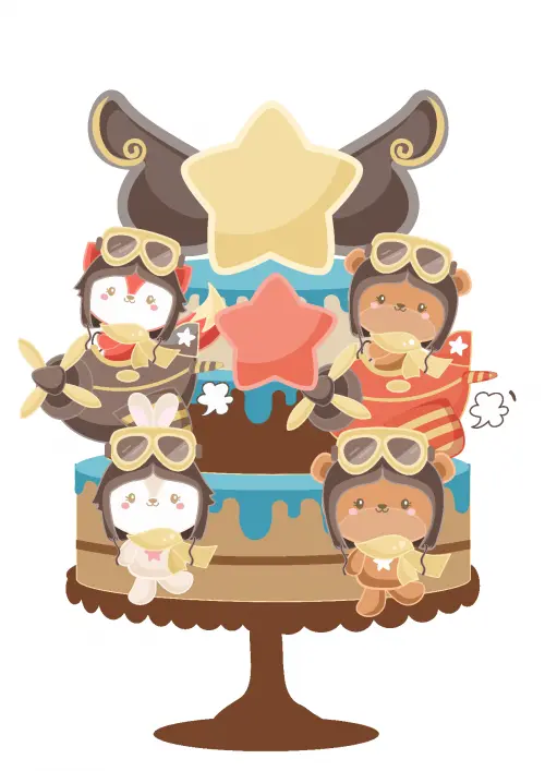 Arquivo de Corte Topo de Bolo - Aviador