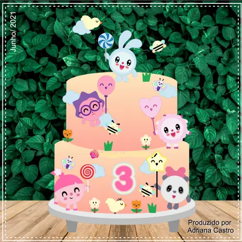 Arquivo de Corte Topo de Bolo - Baby Riki