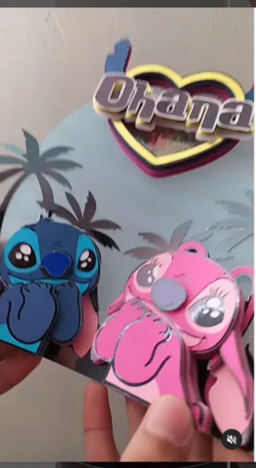 Arquivo de Corte Topo de Bolo - Lilo e Stich