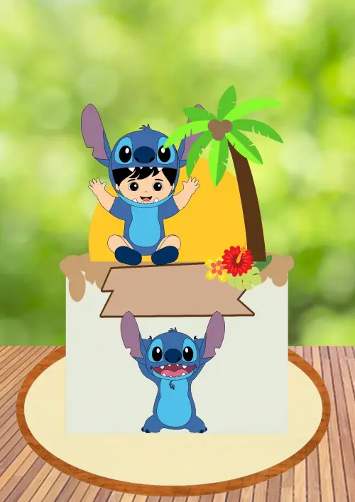 Arquivo de Corte Topo de Bolo - Lilo e Stich