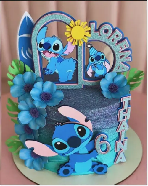 Arquivo de Corte Topo de Bolo - Lilo e Stich