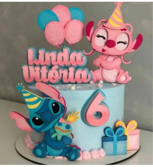 Arquivo de Corte Topo de Bolo - Lilo e Stich