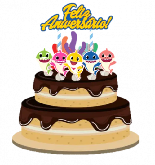 Arquivo de Corte Topo de Bolo - Baby Shark