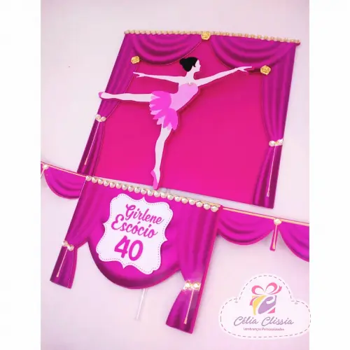 Arquivo de Corte Topo de Bolo - Bailarina