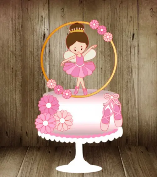 Arquivo de Corte Topo de Bolo - Bailarina